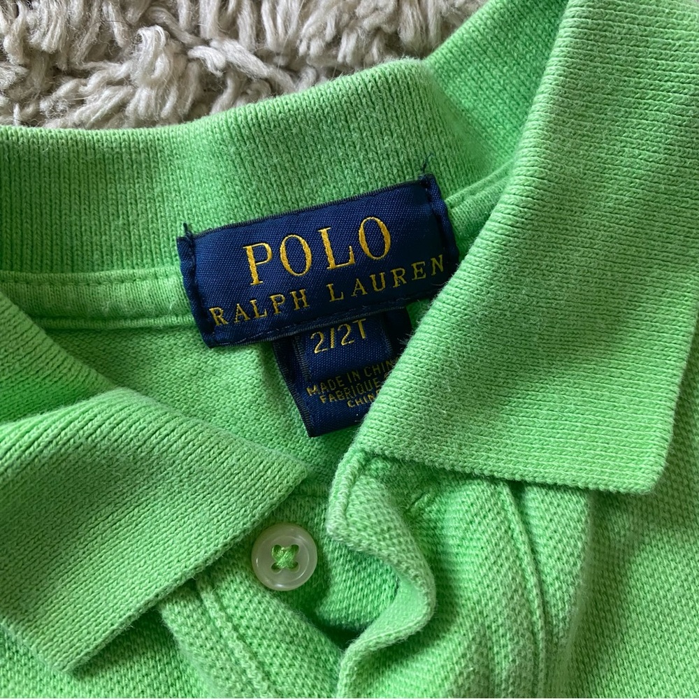 Polo by Ralph Lauren Kids Bright Green Polo Shirt - Picture 4 of 4